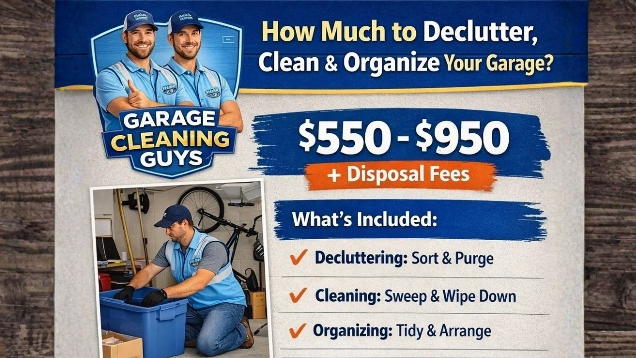Cost of decluttering, clean and organizing garage