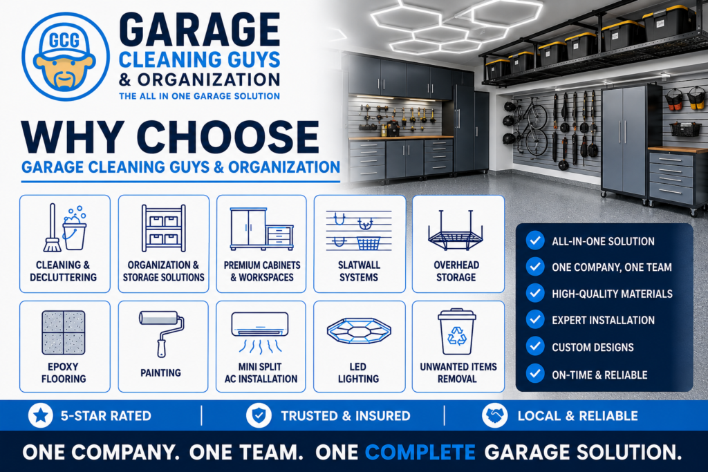 why choose garage cleaning guys & organization