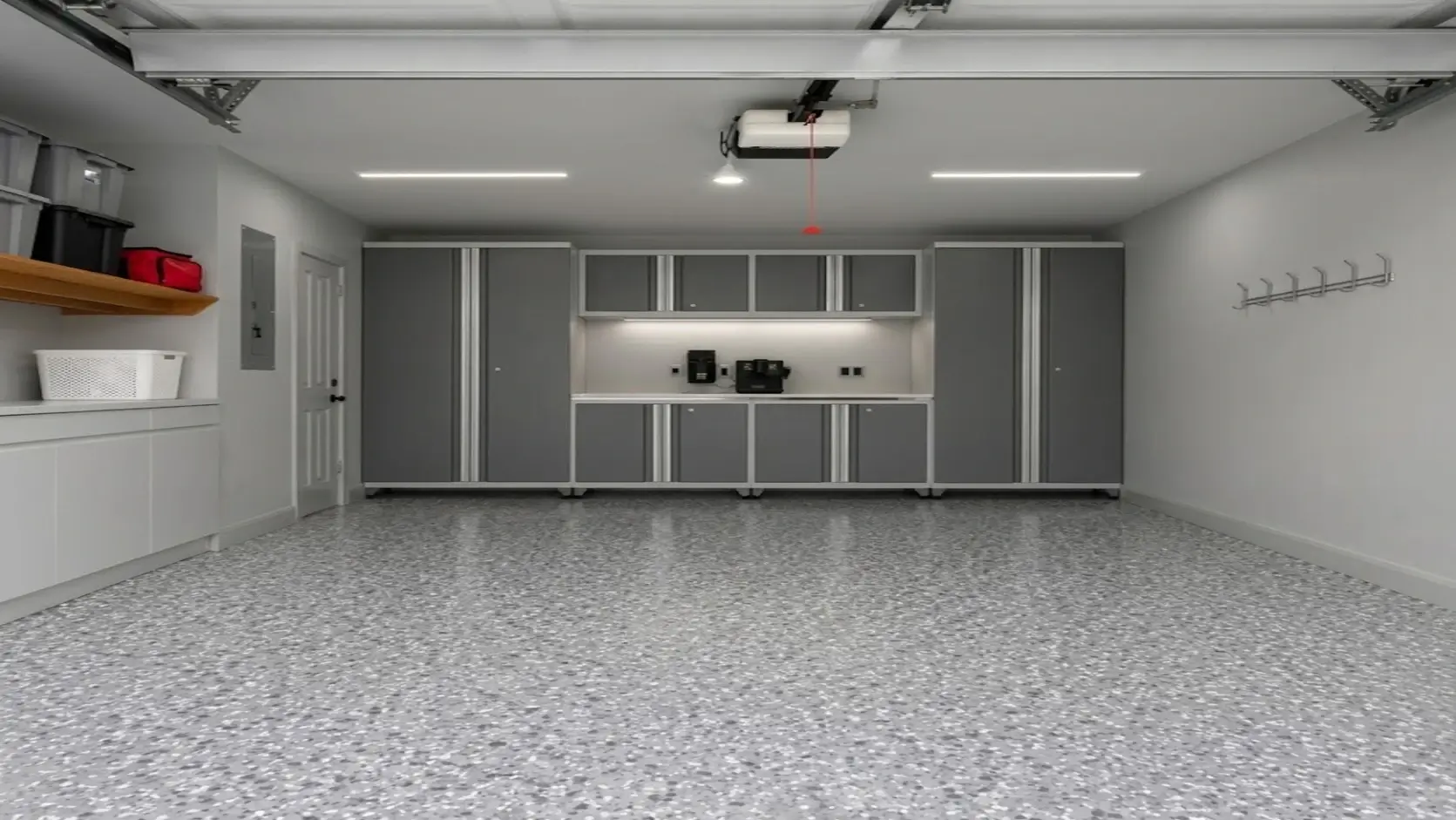 white steel cabinets